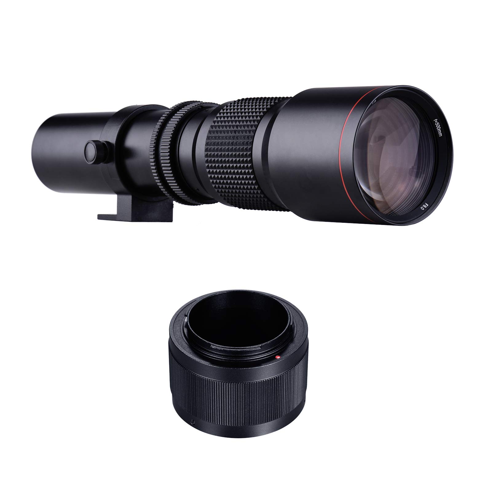 Amazon | 500mm F /8.0-32マルチコート 超望遠レンズ 手動ズーム+ T